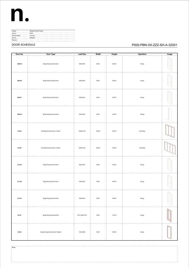 Revit Sample Schedules_Page_1